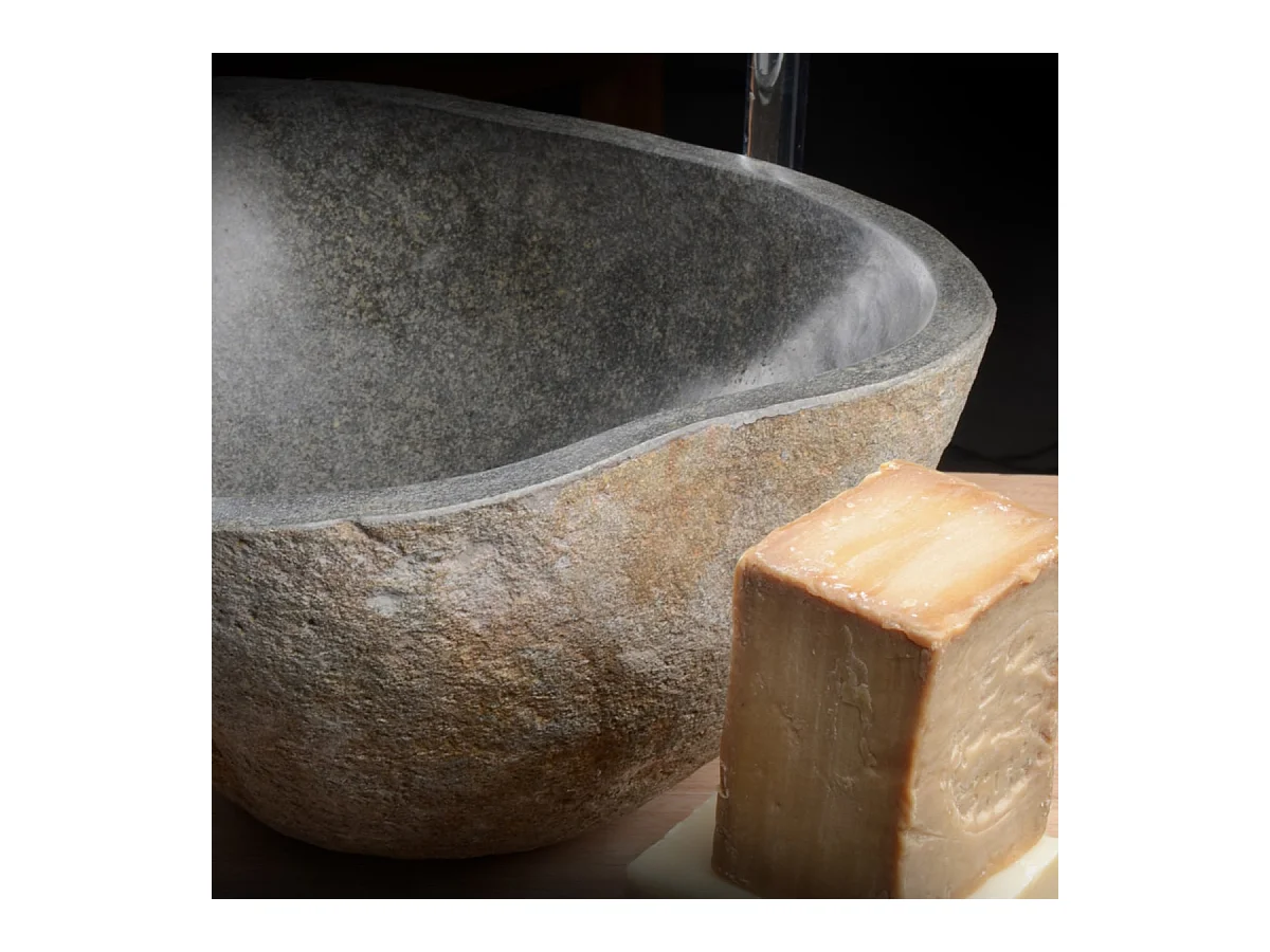 Aufsatzwaschbecken aus Lavastein Steinwaschbecken waschbecken Stein Natur neu