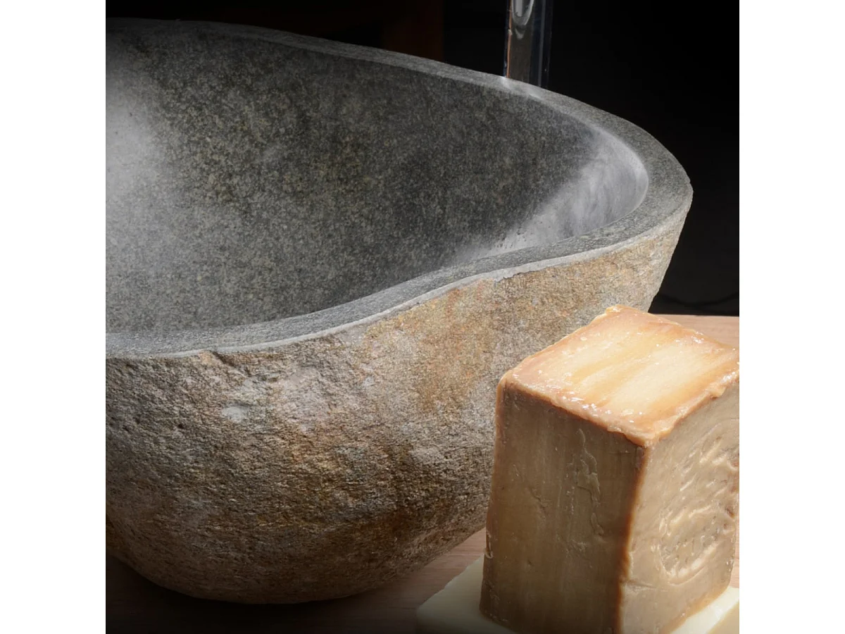 Aufsatzwaschbecken aus Lavastein Steinwaschbecken waschbecken Stein Natur neu