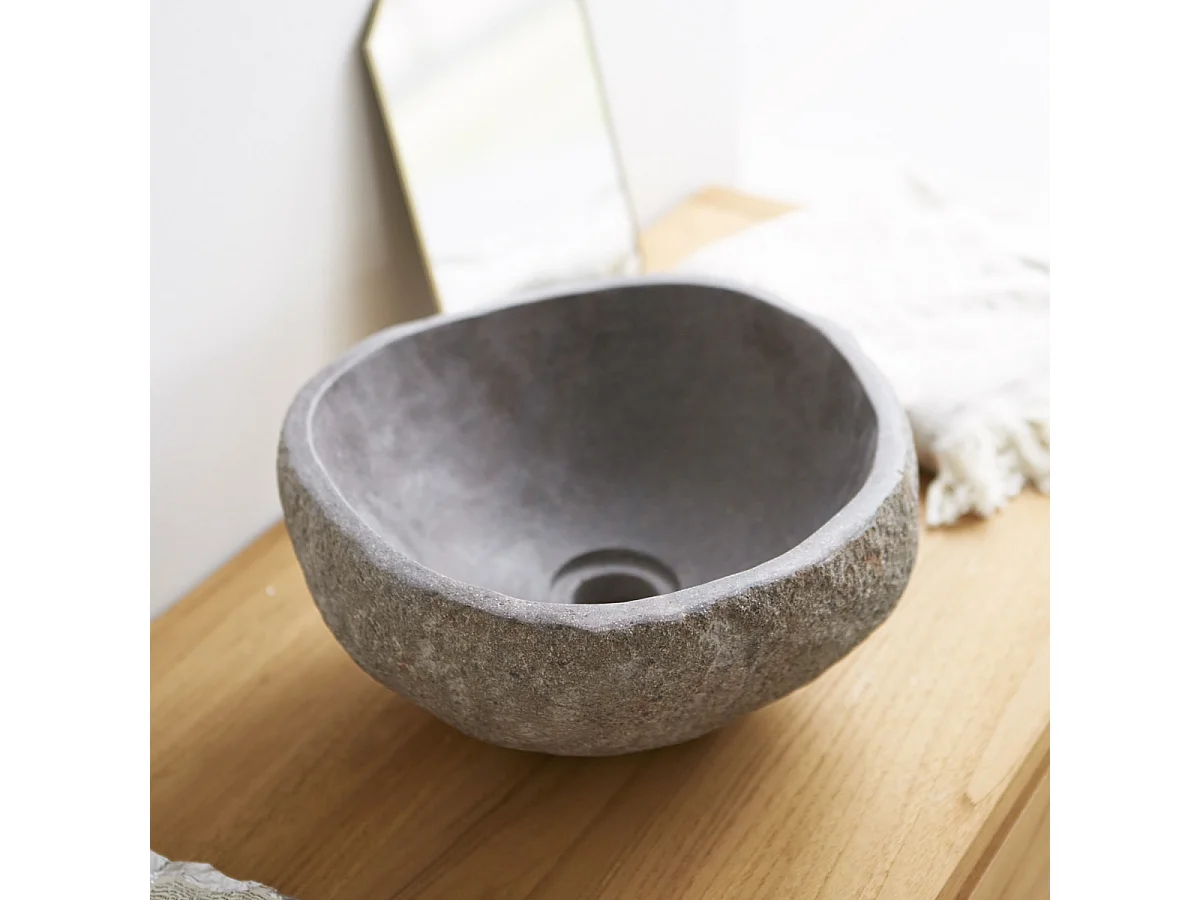 Aufsatzwaschbecken aus Lavastein Steinwaschbecken waschbecken Stein Natur neu