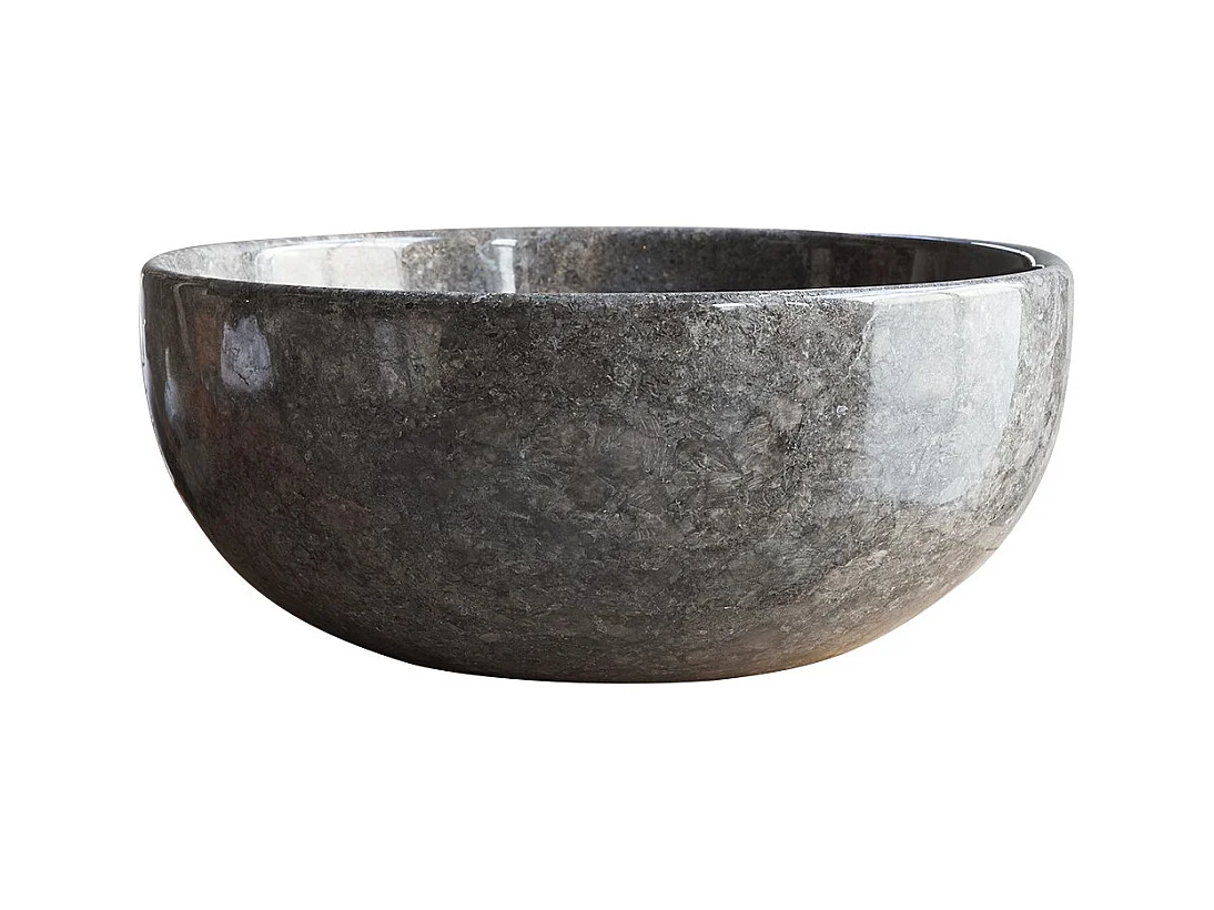 Vasque ronde en marbre Mia light grey