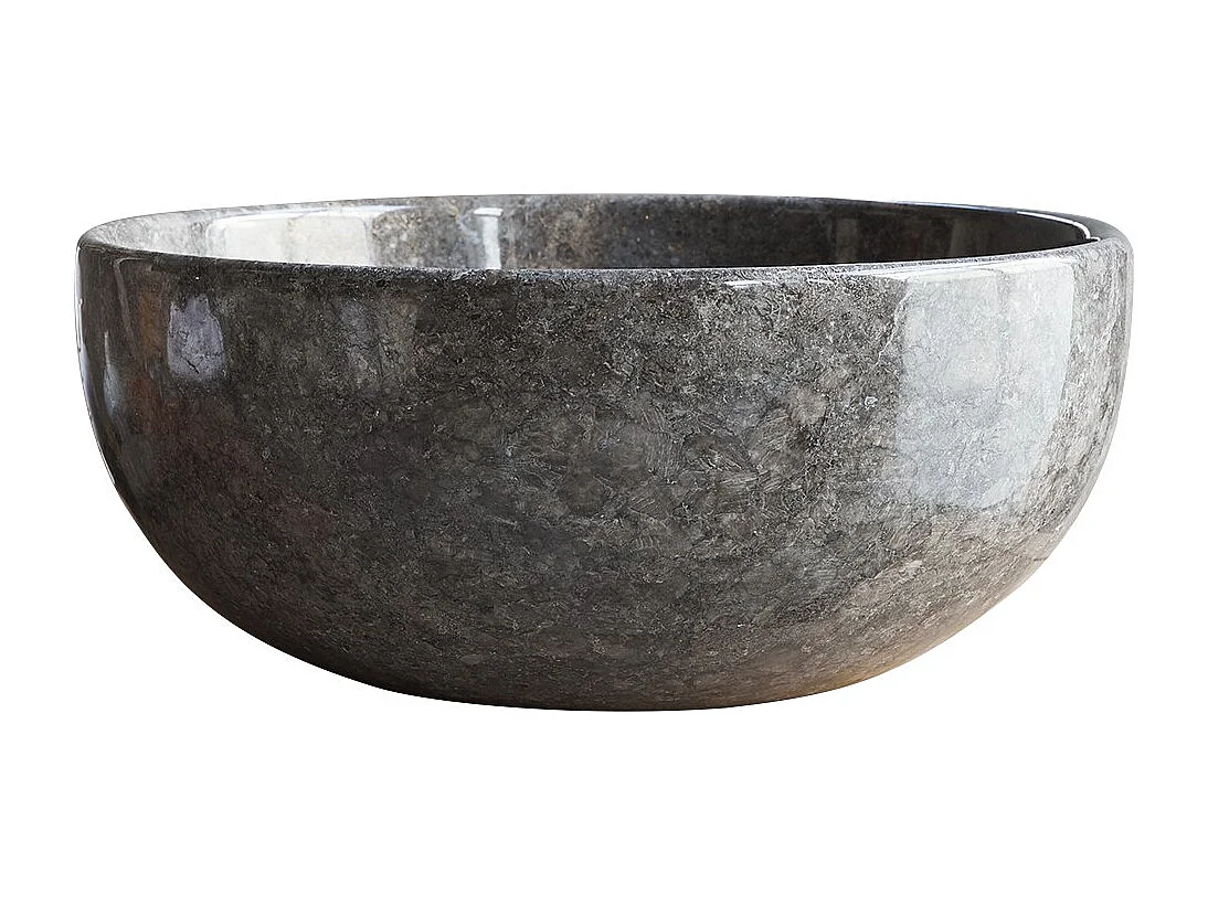 Vasque ronde en marbre Mia light grey