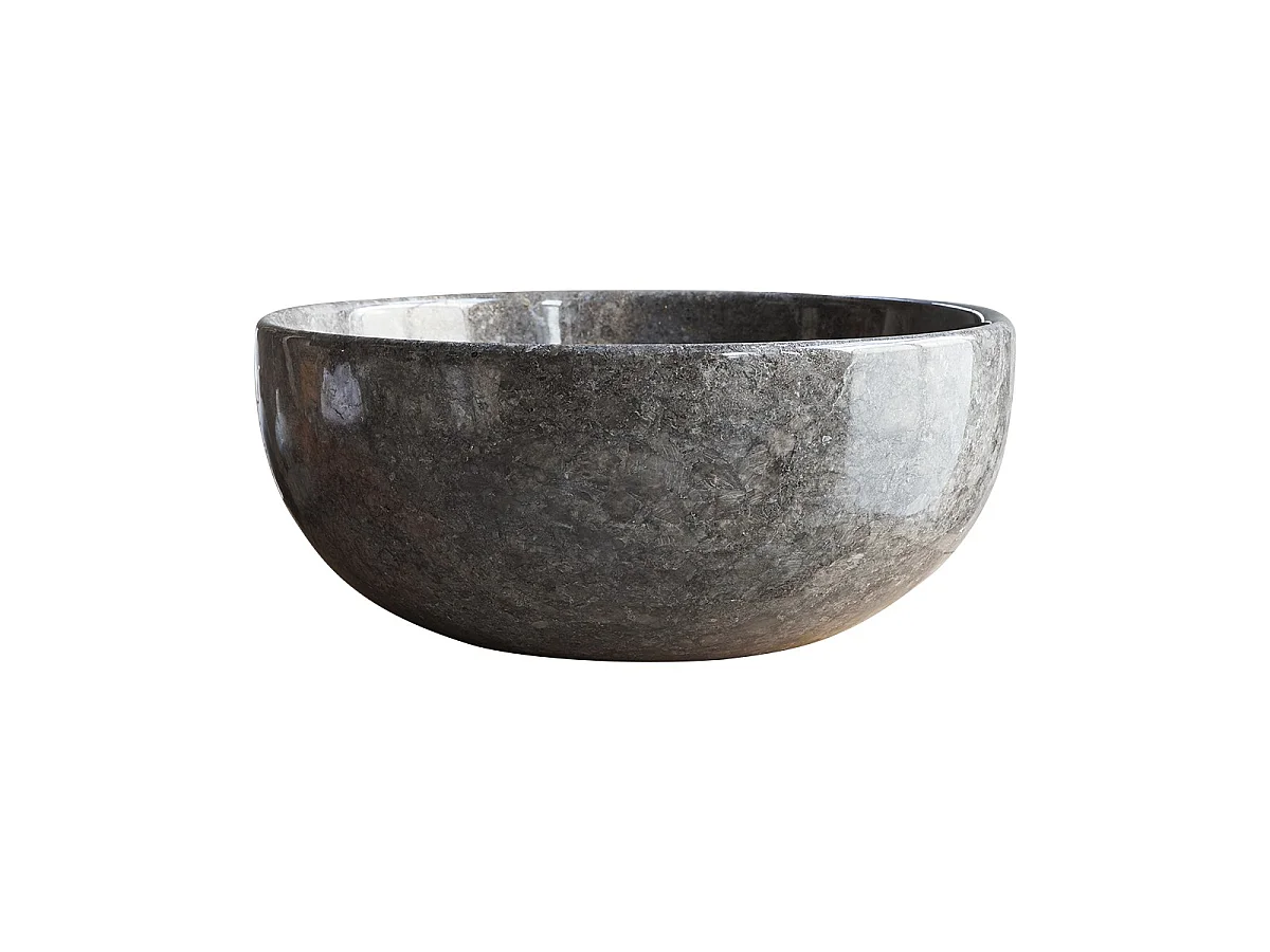 Lavandino circolare in marmo Mia light grey