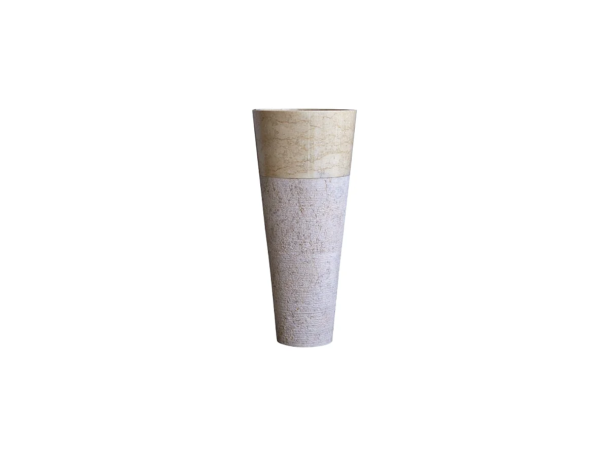 Standwaschbecken aus Marmor Waschbecken Marmorwaschbecken cremefarben