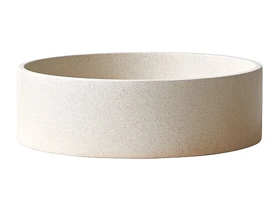 Lavabo tondo in cemento cream Gina
