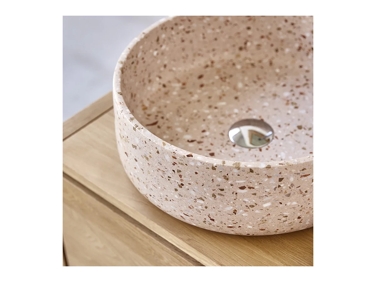 Vasque en terrazzo premium pink Milos