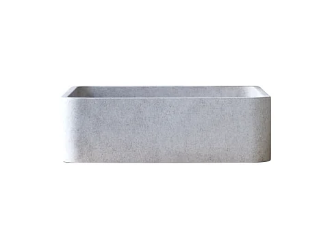 Quadratischer Waschtisch aus grauem Beton Thaïs