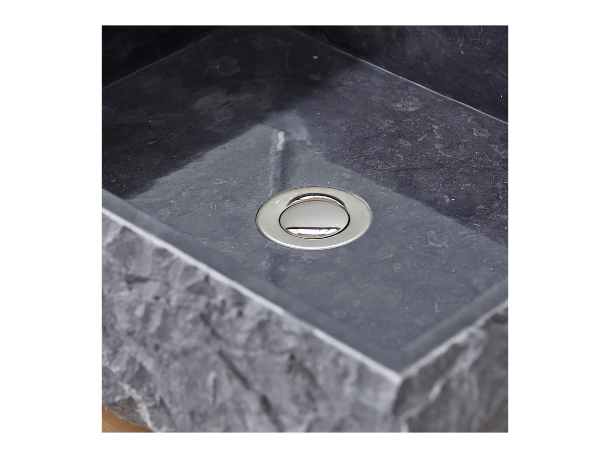 Waschbecken aus Marmor Scrula Slim black