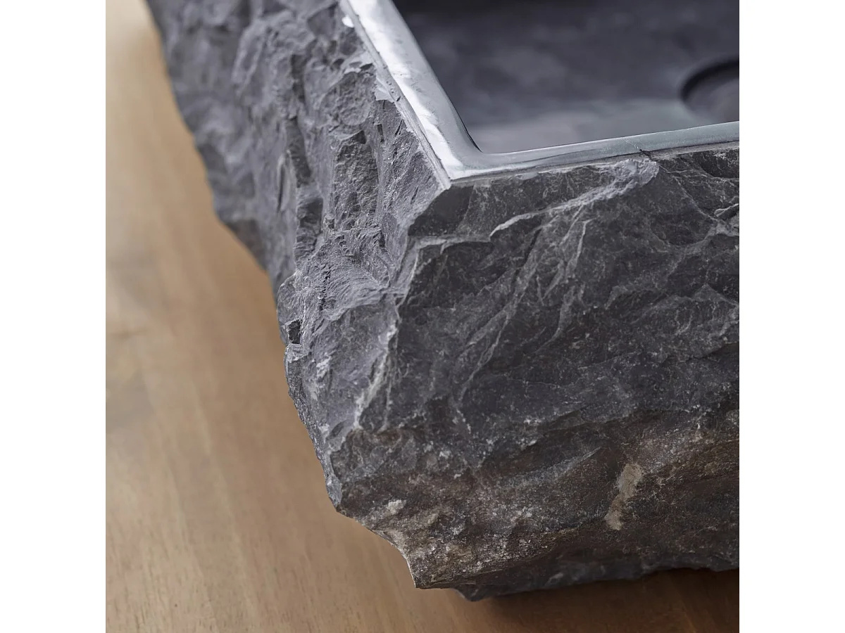 Waschbecken aus Marmor Scrula Slim black