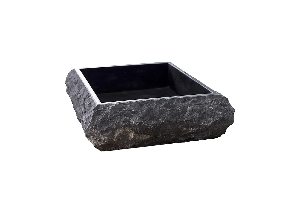 Waschbecken aus Marmor Scrula Slim black