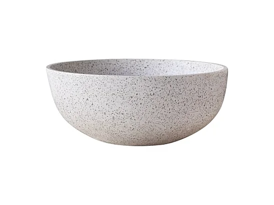 Lavabo in battuto di terrazzo premium white Elea