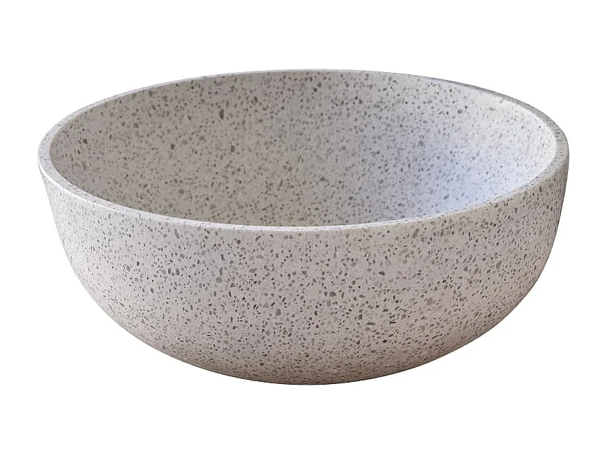 Lavabo in battuto di terrazzo premium white Elea