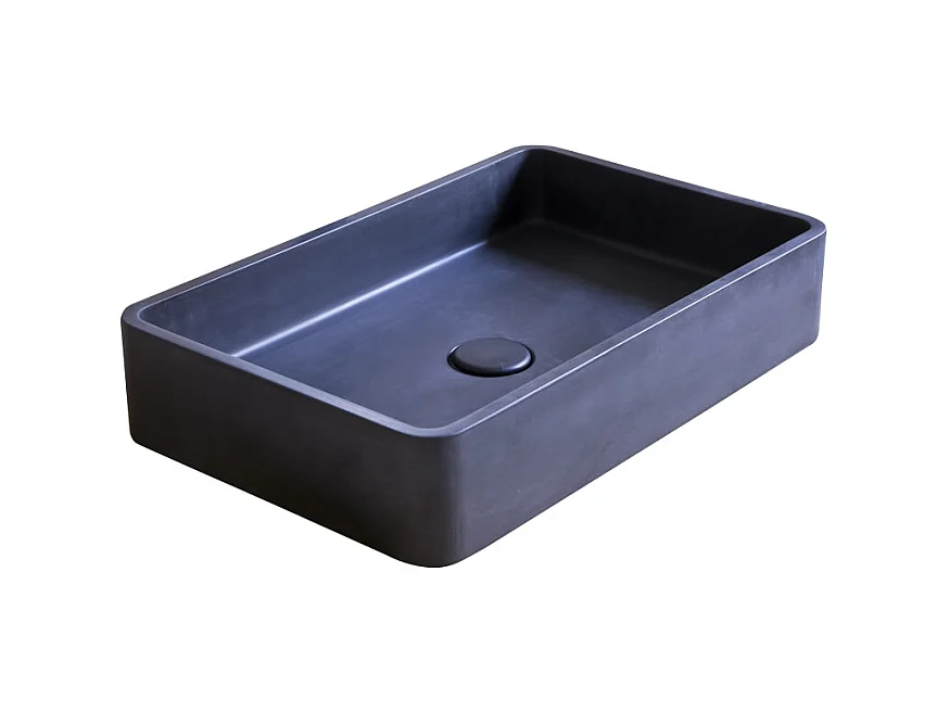 Waschbecken Iris aus schwarzem terrazzo