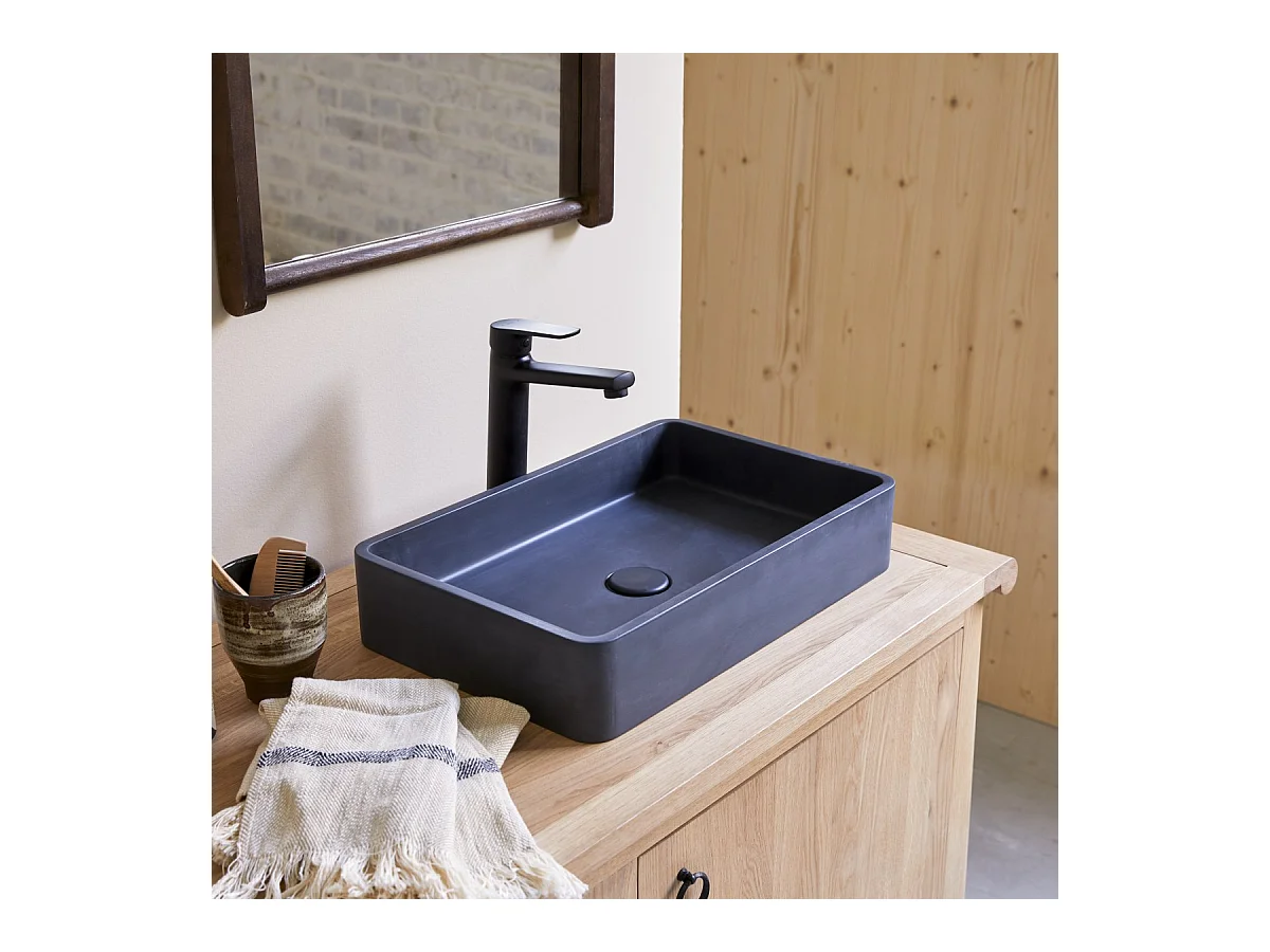 Vasque en terrazzo black Iris