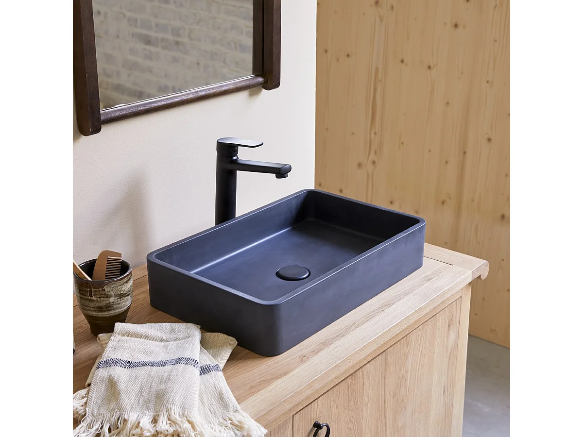 Lavabo in terrazzo black Iris
