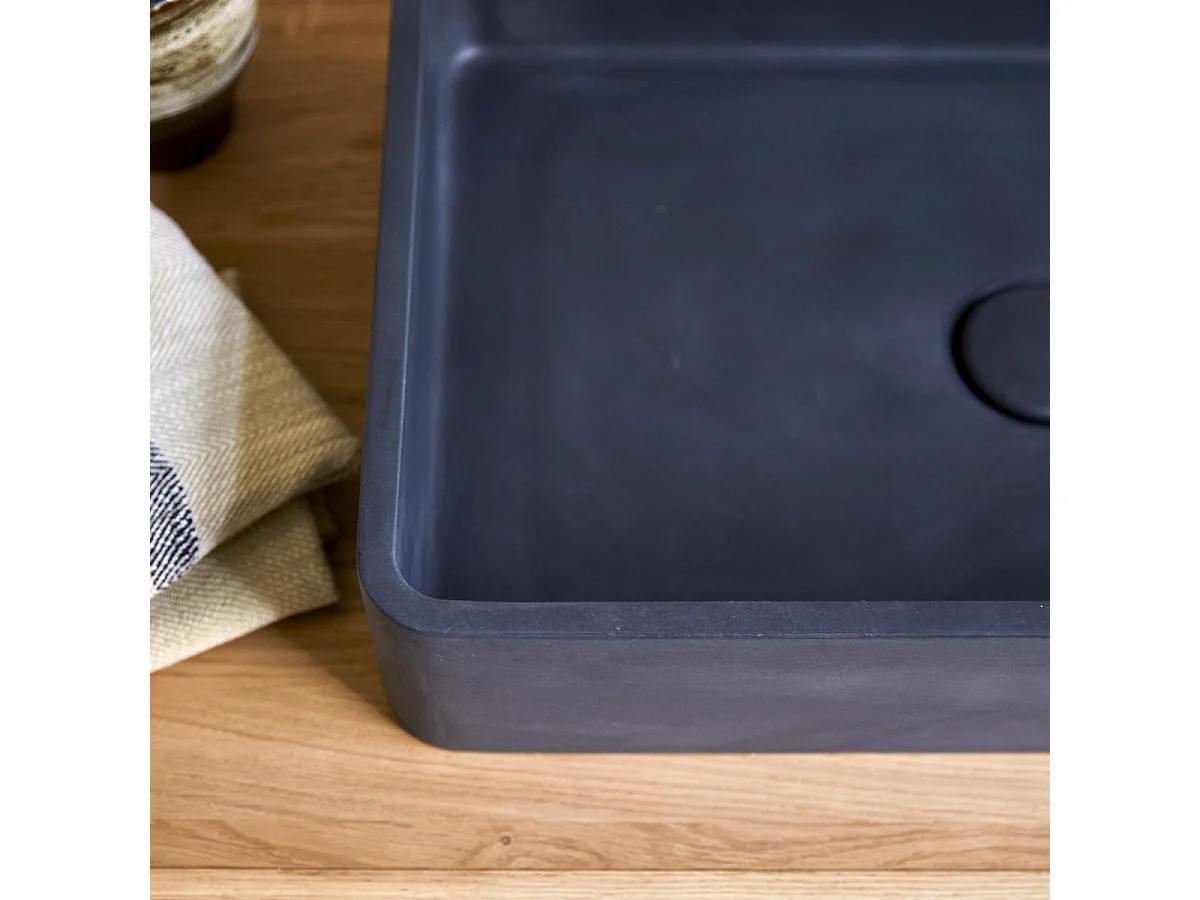 Lavabo in terrazzo black Iris