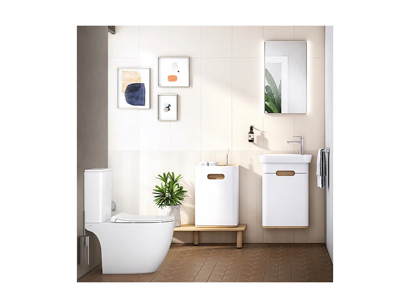 WC à poser sans bride VITRA Sento + abattant slim blanc