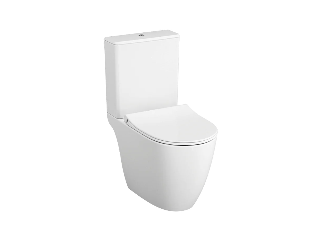 WC à poser sans bride VITRA Sento + abattant slim blanc