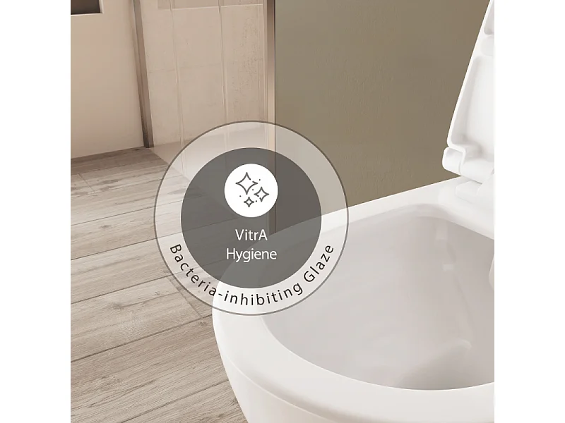 WC à poser sans bride VITRA Sento + abattant slim blanc