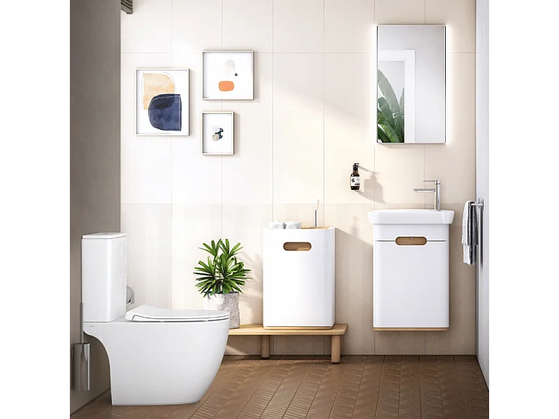 WC à poser sans bride VITRA Sento + abattant slim frein de chute blanc