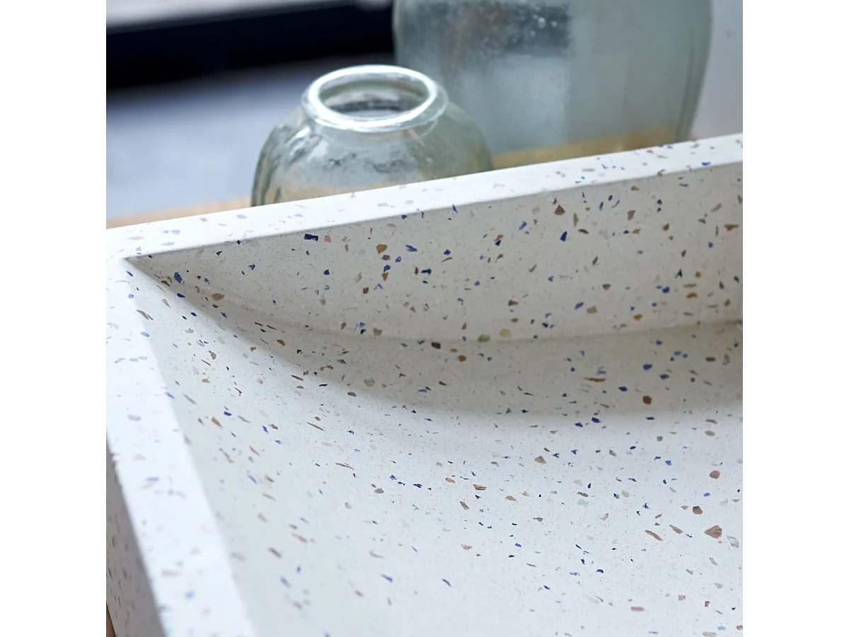 Lavabo da appoggio Battuto di terrazzo Pegase confetti 40