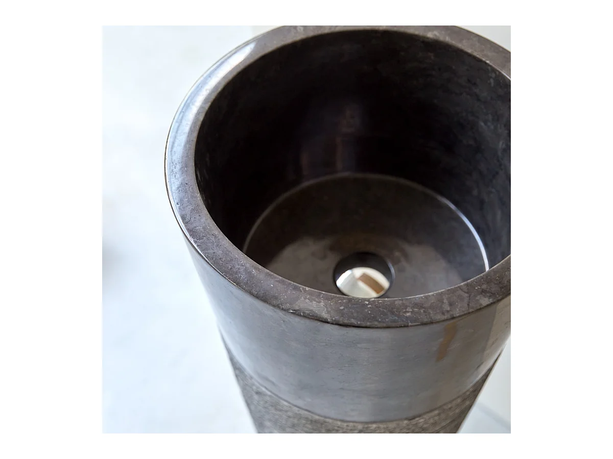 Marmor Waschbecken Waschschale Waschtisch Stein Steinbecken Marmorfuß Neu Bad