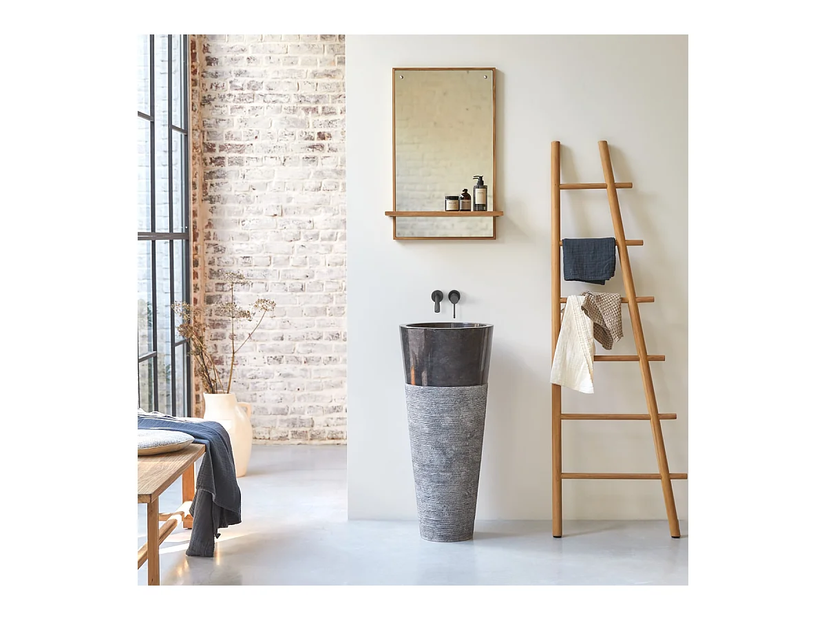Lavabo su piede - Marmo sbozzato