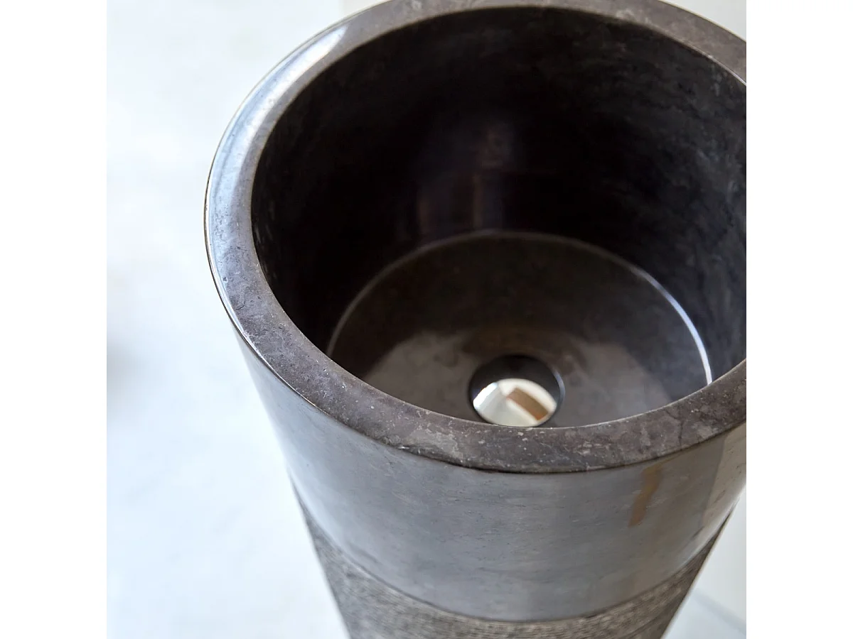 Marmor Waschbecken Waschschale Waschtisch Stein Steinbecken Marmorfuß Neu Bad