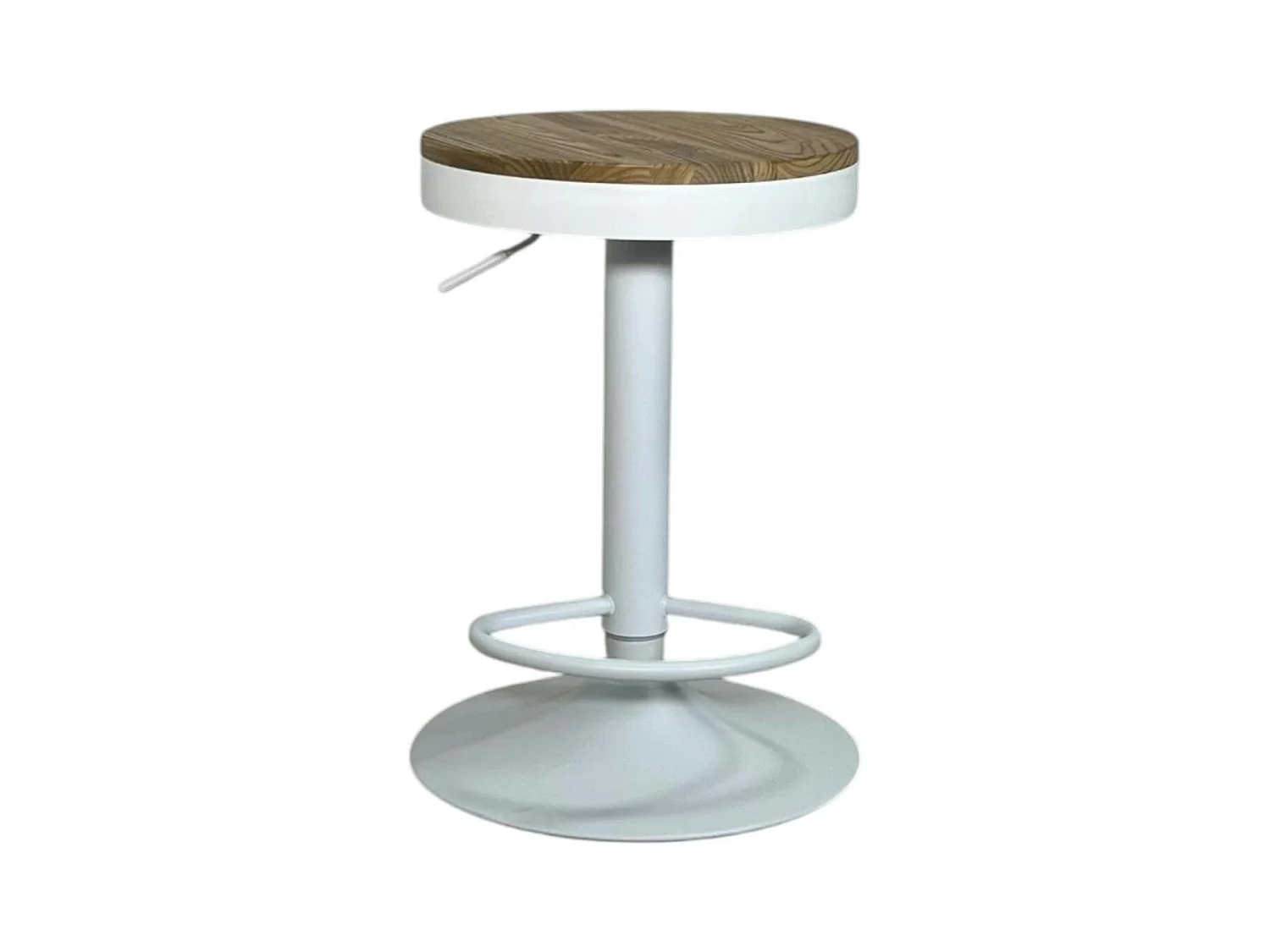 Tabouret de bar réglable métal blanc (lot de 2) LEEDS