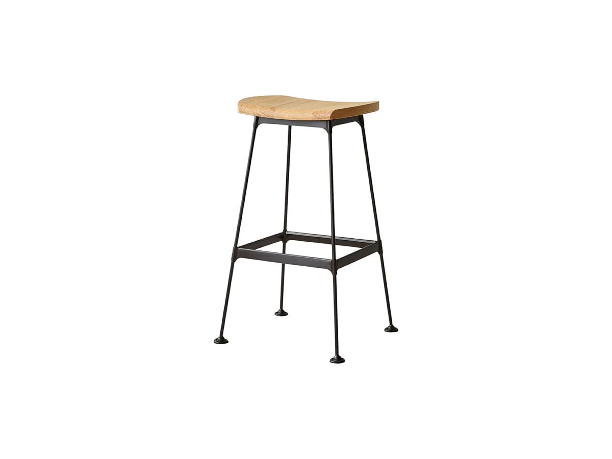 Diego - High stool in ash and black metal