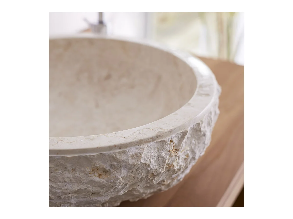 Waschbecken aus Marmor Scrula cream