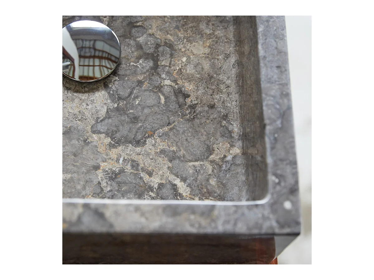 Waschbecken für das Badezimmer aus Grauem Marmor Slats grey