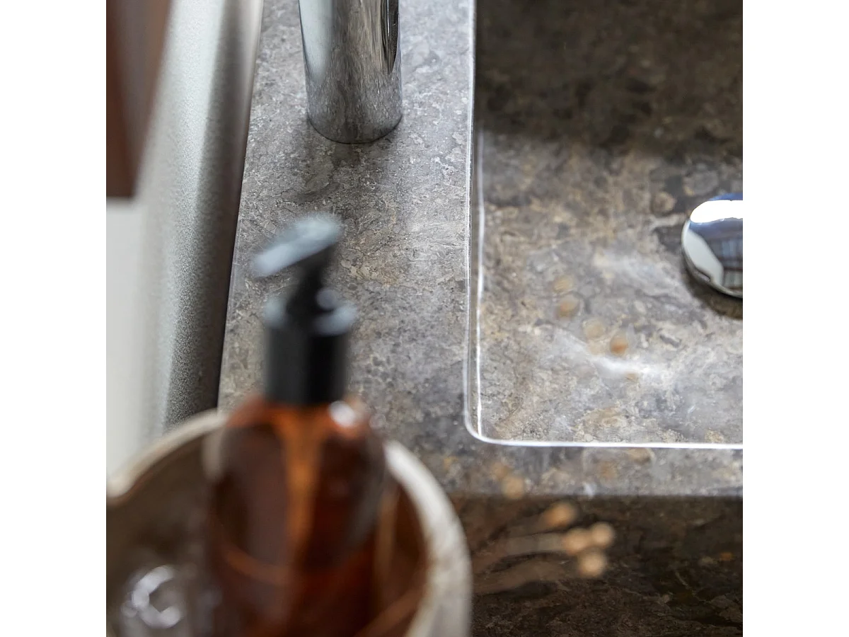 Waschbecken für das Badezimmer aus Grauem Marmor Slats grey