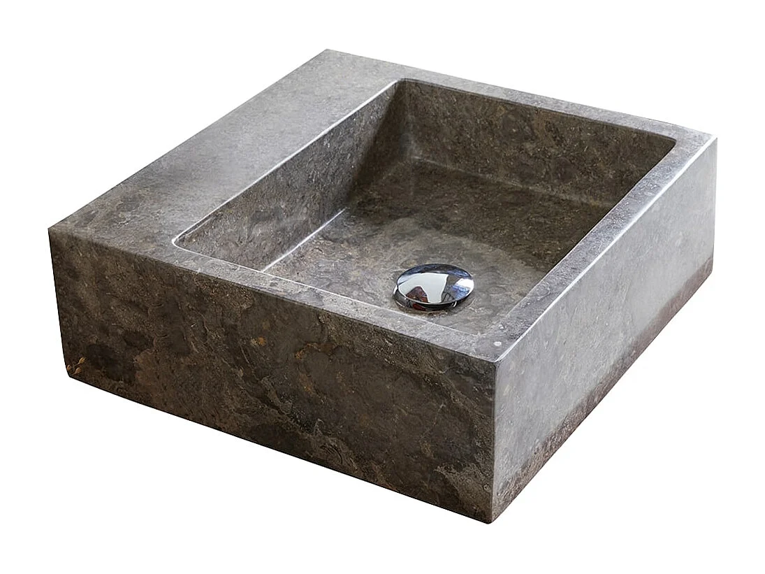 Waschbecken für das Badezimmer aus Grauem Marmor Slats grey