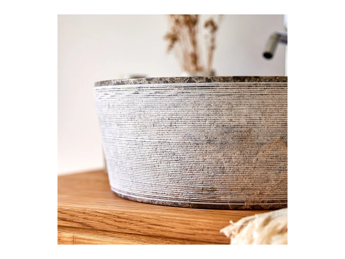 Waschbecken aus Marmor Exo Stri grey