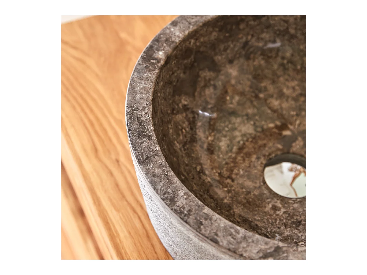 Waschbecken aus Marmor Exo Stri grey