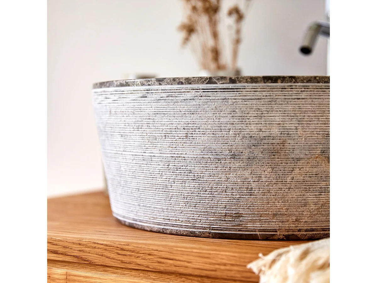 Waschbecken aus Marmor Exo Stri grey