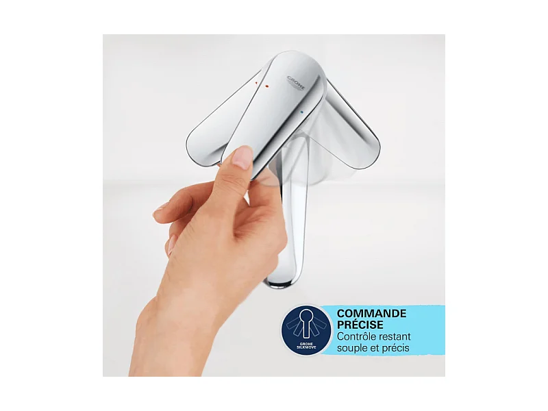 Vasque à poser GROHE Euro Ceramic 60cm + Mitigeur lavabo M GROHE Start Noir