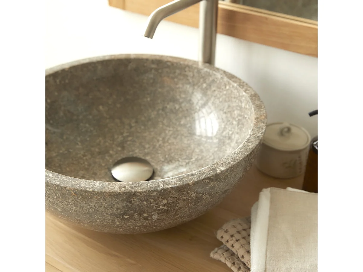 Vasque couleur gris en marbre Ibyza Grey