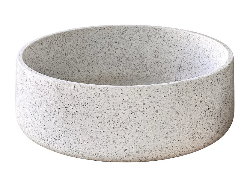 Vasque en terrazzo premium white Milos