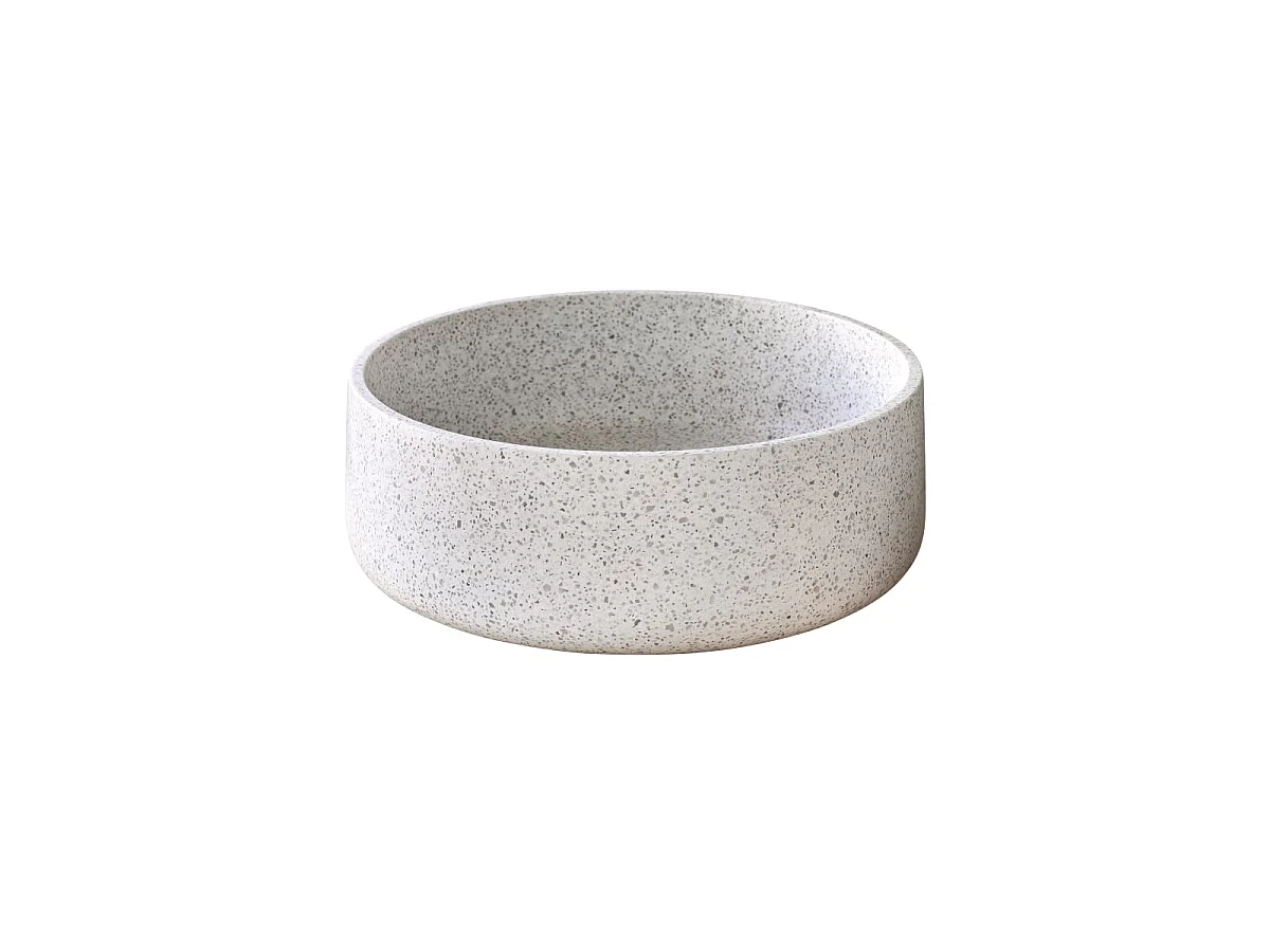 Lavabo in battuto di terrazzo premium white Milos