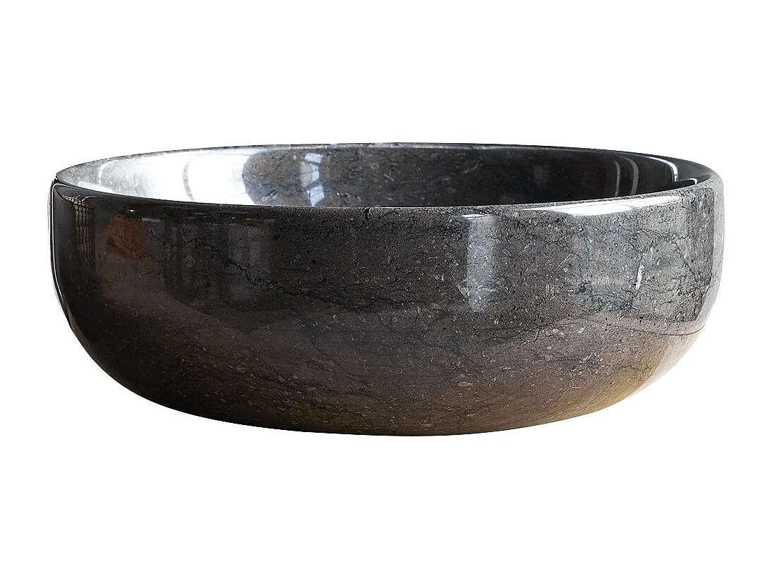Rundes Marmorwaschbecken Pia Dark Grey