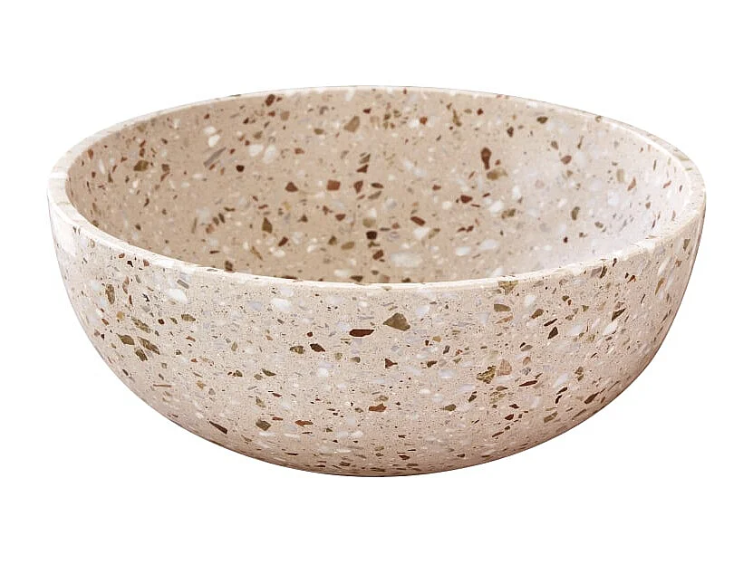 Waschbecken aus pinkfarbenem Premium-Terrazzo Elea