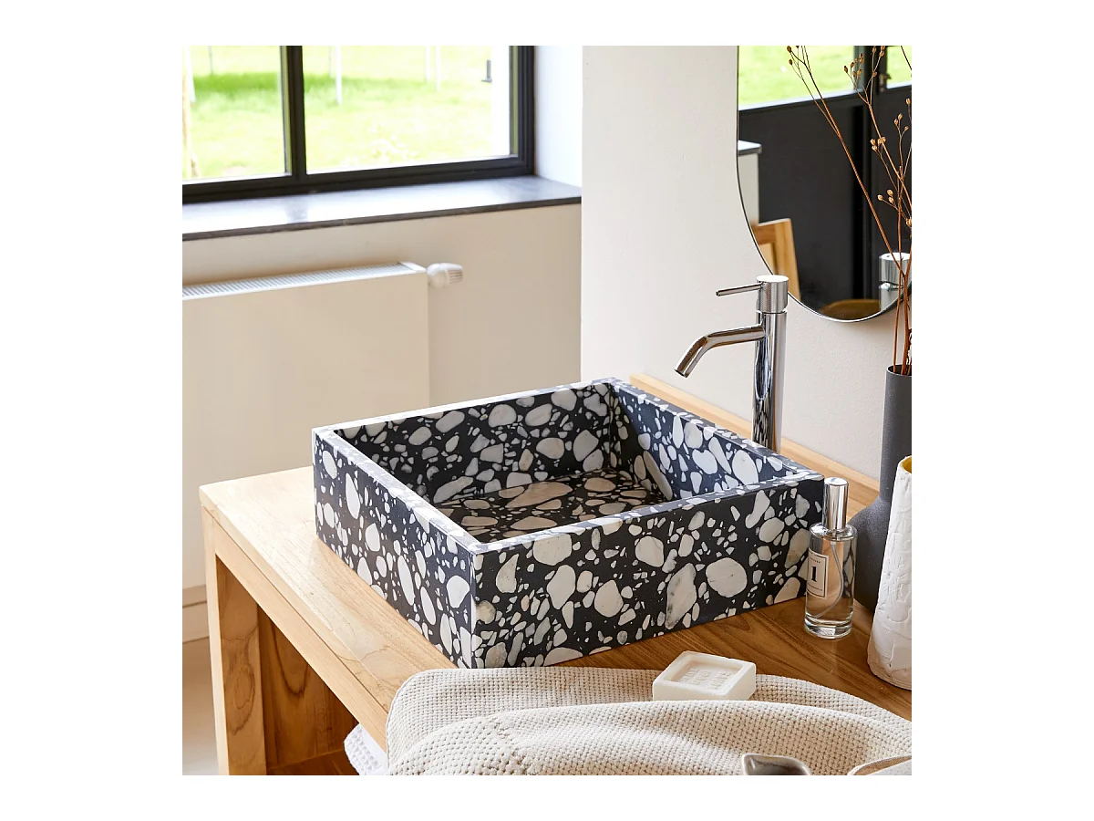 Extravagantes Waschbecken Premium-Terrazzo Unik