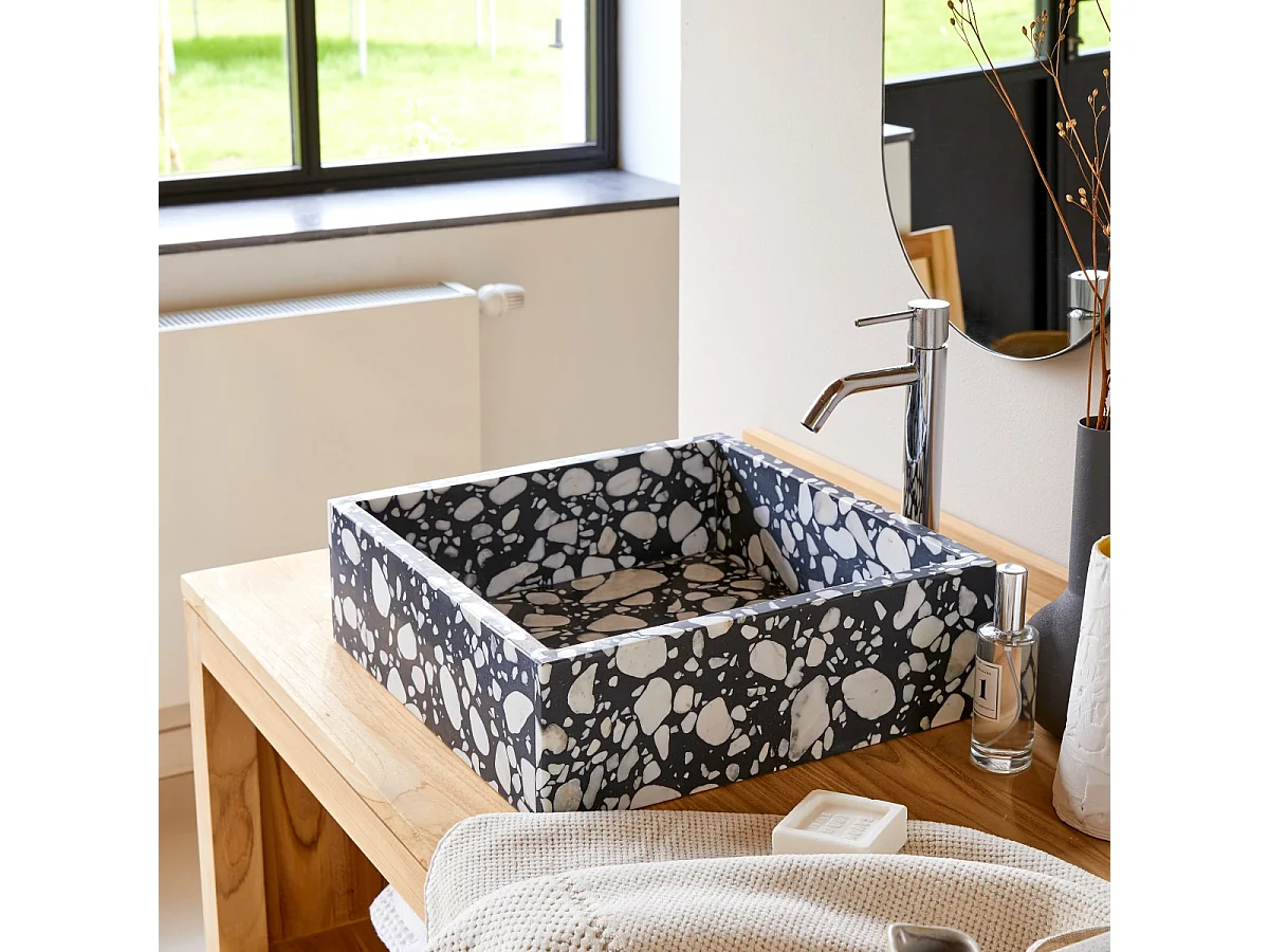 Extravagantes Waschbecken Premium-Terrazzo Unik