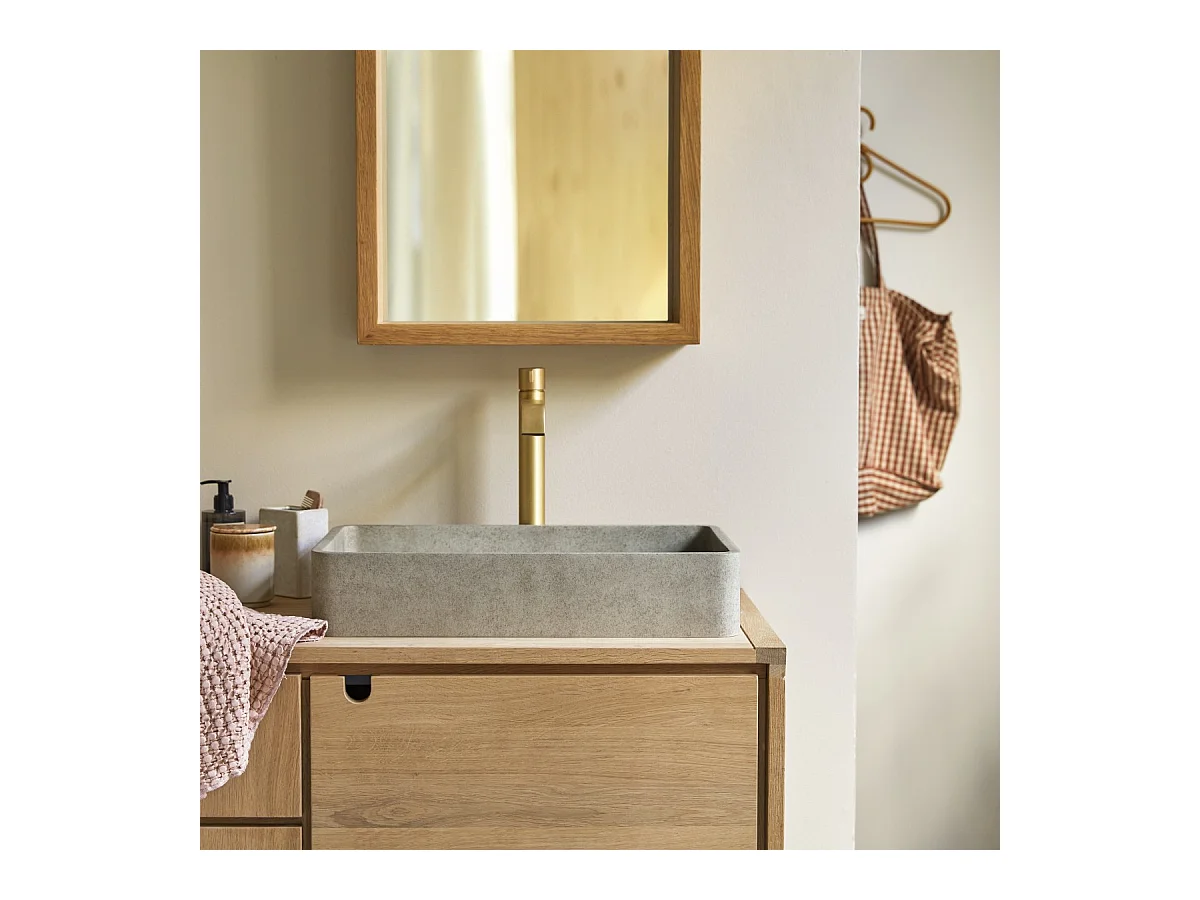 Waschbecken Iris aus grauem Beton