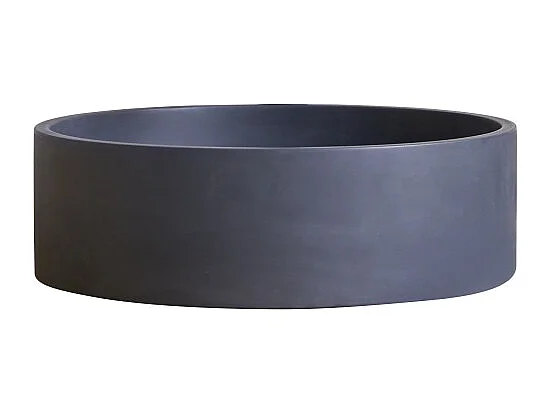 Lavabo tondo in terrazzo black Gina