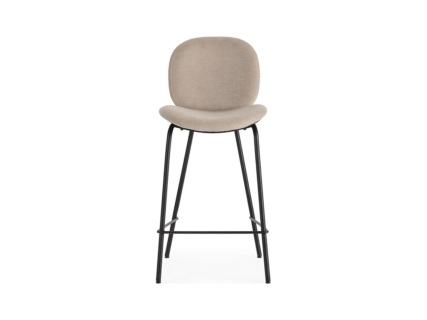 Lot de 2 tabourets de bar en tissu beige - Boreal