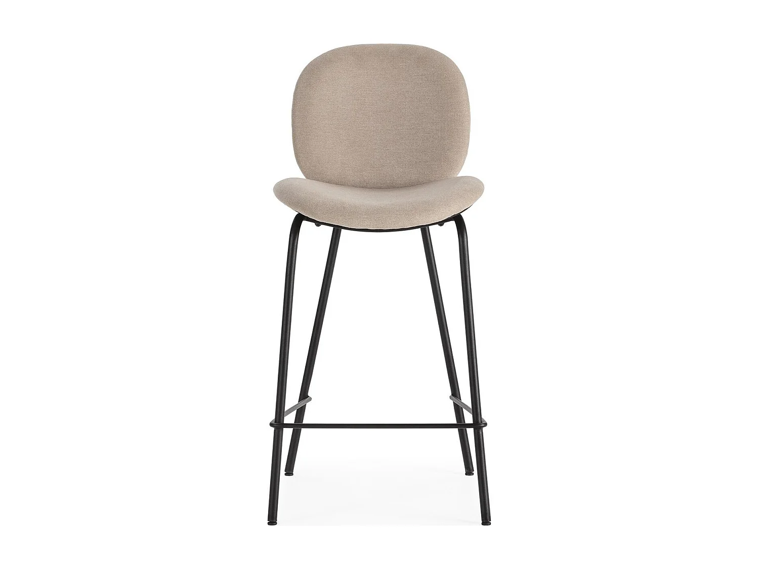 Lot de 2 tabourets de bar en tissu beige - Boreal