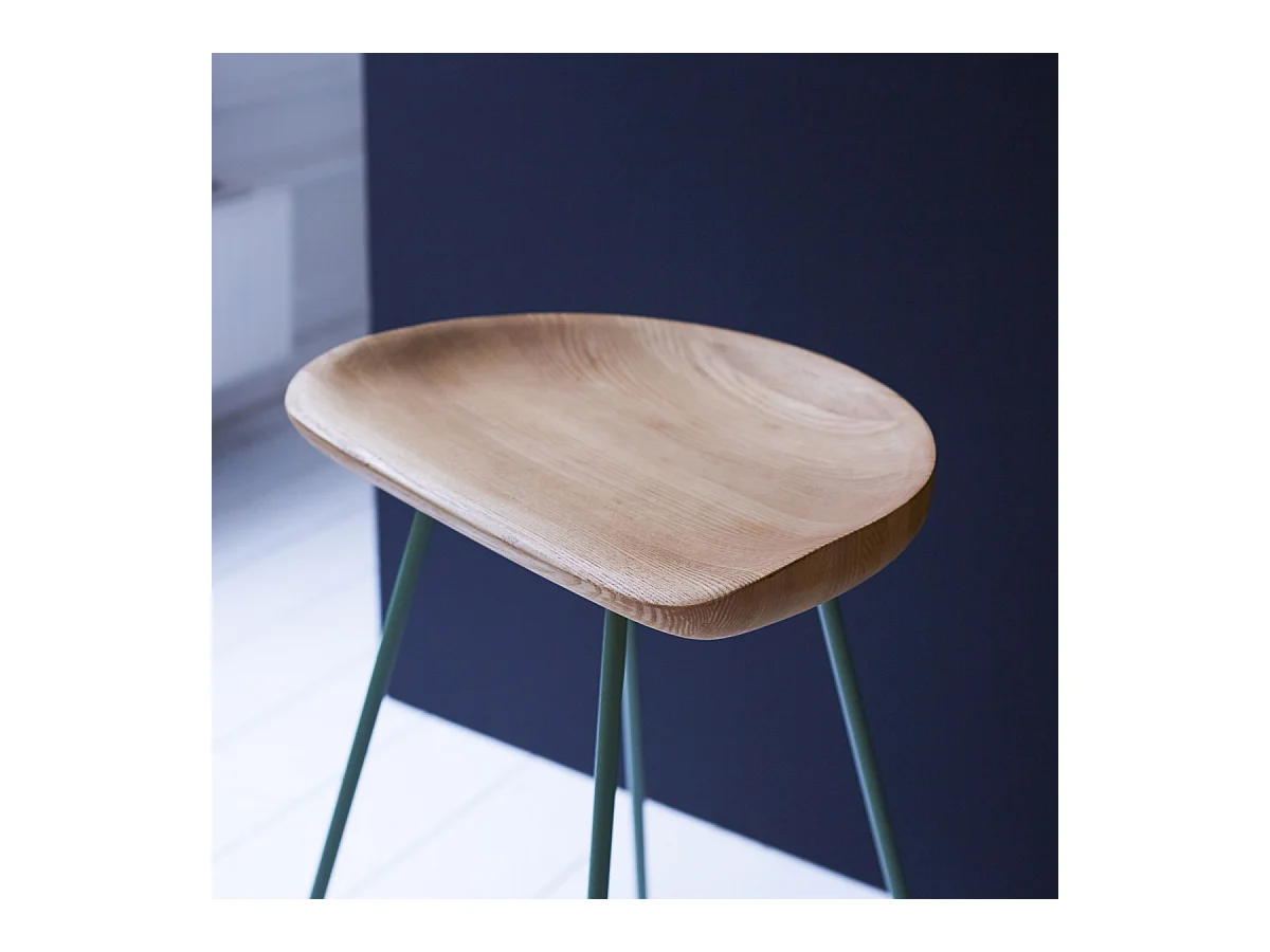 Hocker Barhocker mit grünem Metall demontierbar
