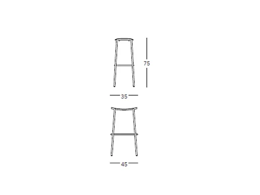 Tabouret design indoor / outdoor Trick - 75 cm